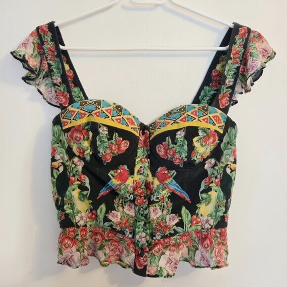 Camilla Toucan play bustier top with frill Size Small b72E - Picture 2 of 10